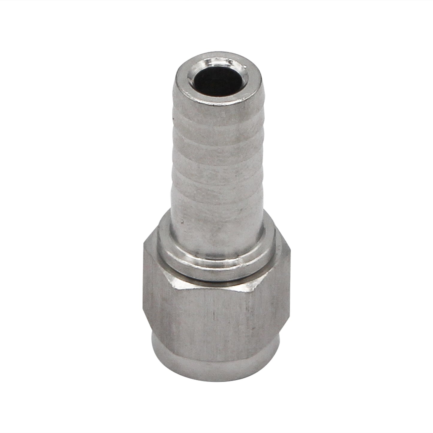 Stainless Steel Swivel Nut - 1/4" FFL to 3/8" Barb