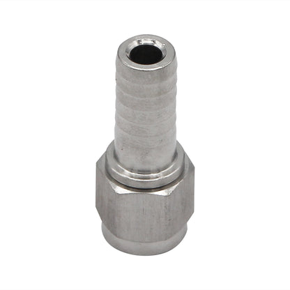 Stainless Steel Swivel Nut - 1/4" FFL to 3/8" Barb