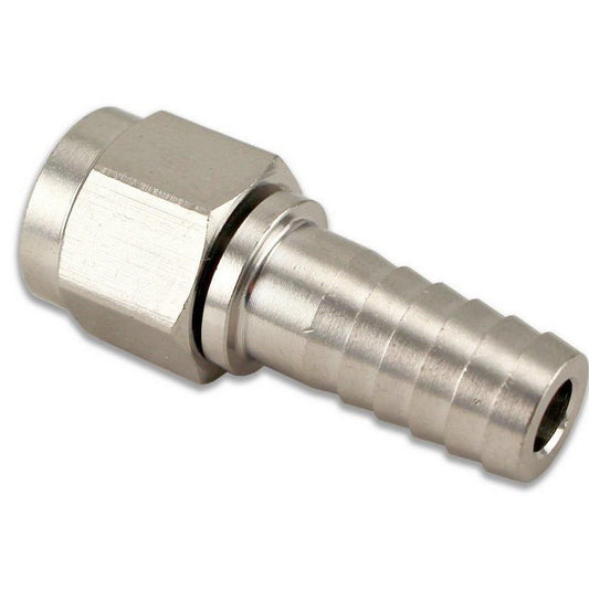 Stainless Steel Swivel Nut - 1/4" FFL to 3/8" Barb - Canadian Homebrewing Supplier - Free Shipping - Canuck Homebrew Supply