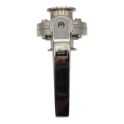 Ss Brewtech 1.5 Tri Clamp Squeeze Trigger Butterfly Valve - Tri Clover Sanitary Stainless Steel Fitting