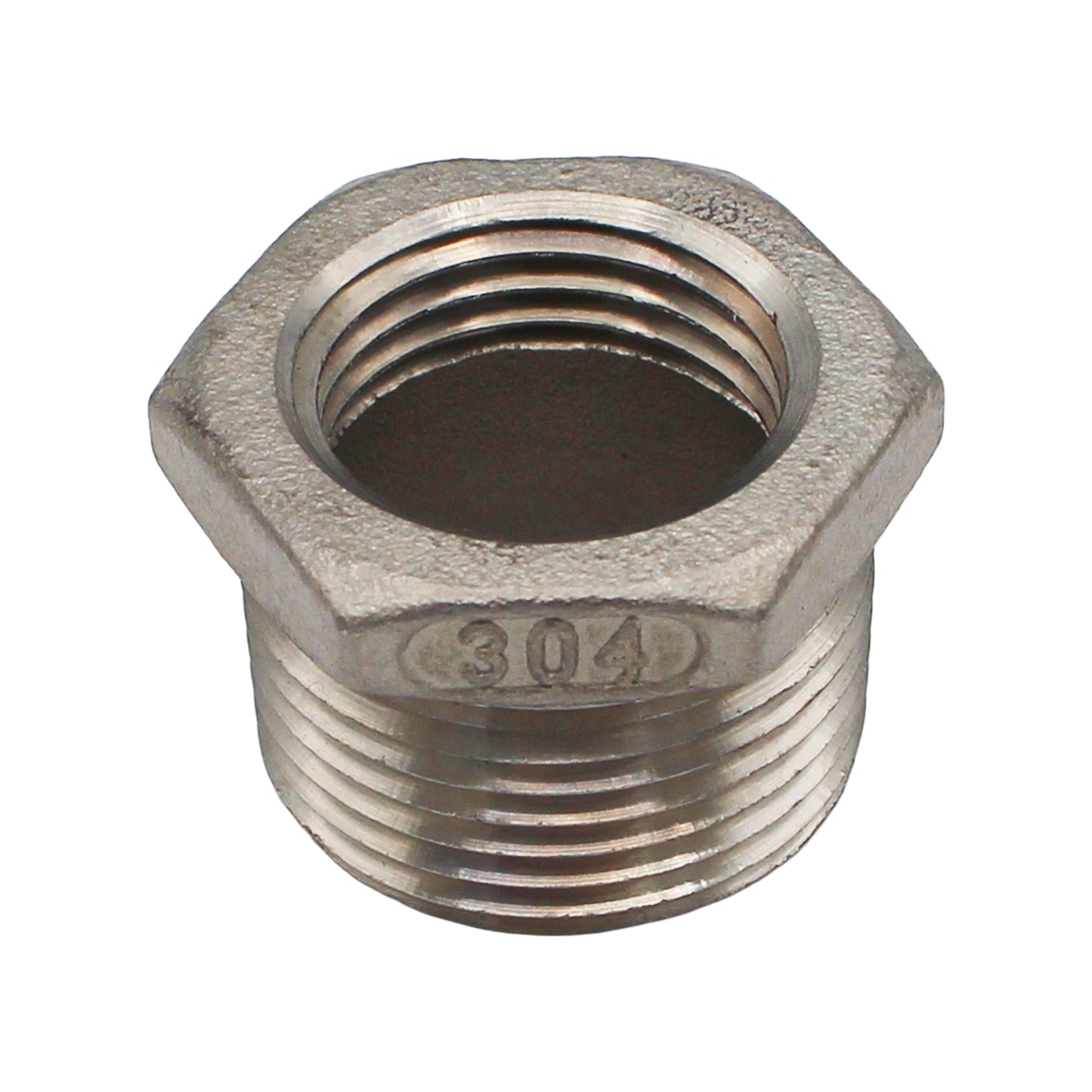 Ss Brewtech 3/4" Male NPT x 1/2" Female NPT Reducer Bushing - 304 Stainless Steel Pipe Fitting