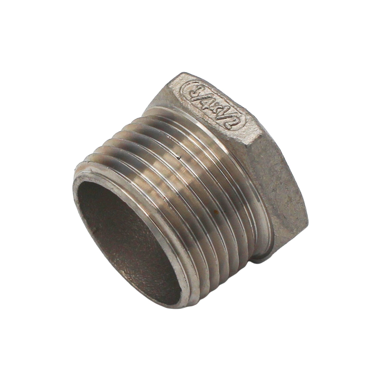 Ss Brewtech 3/4" Male NPT x 1/2" Female NPT Reducer Bushing - 304 Stainless Steel Pipe Fitting