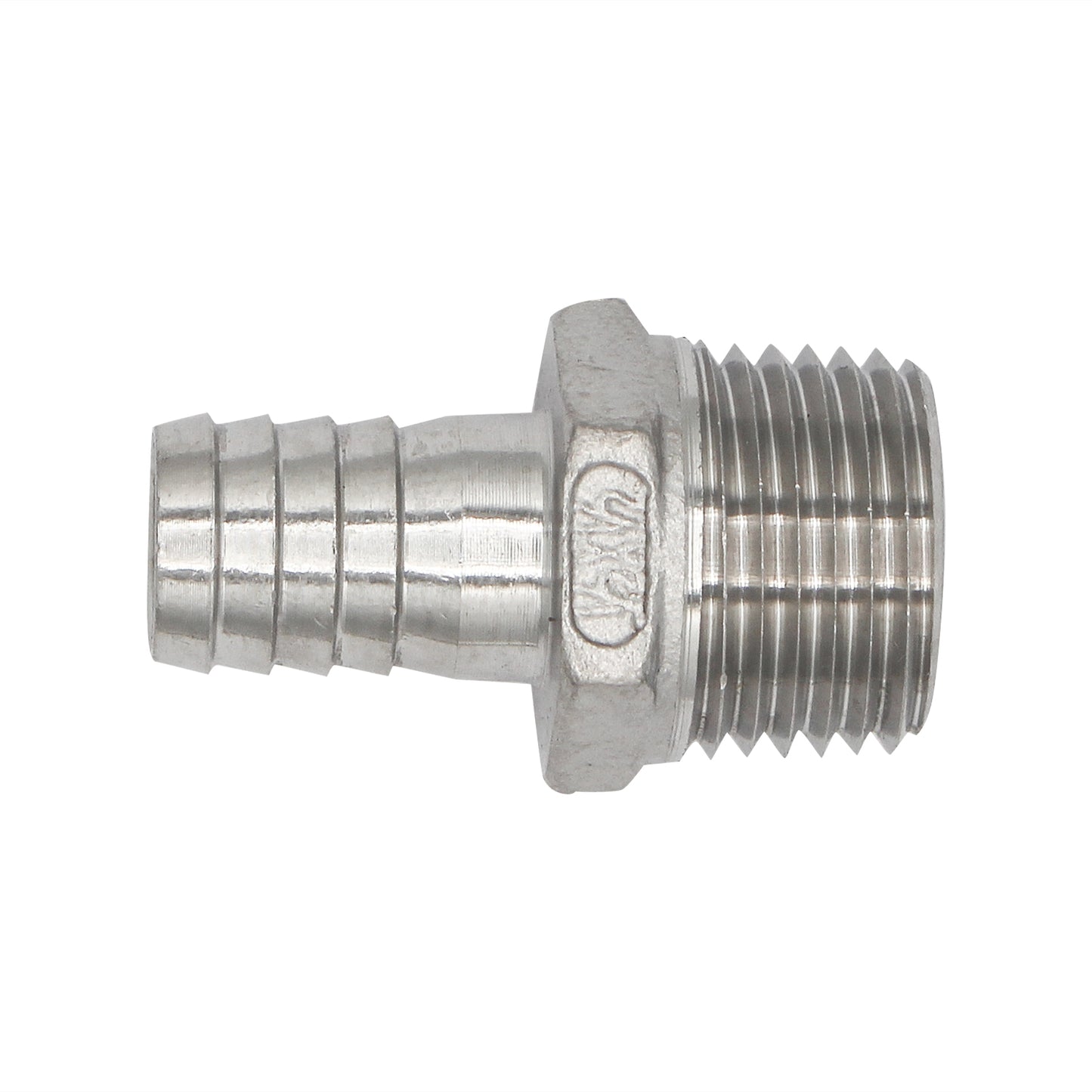 Stainless Steel Compact Barb - 1/2" Male NPT to 1/2" Barb -  Canuck Homebrew Supply, Canada