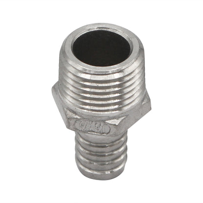 Stainless Steel Compact Barb - 1/2" Male NPT to 1/2" Barb -  Canuck Homebrew Supply, Canada