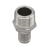 Stainless Steel Compact Barb - 1/2" Male NPT to 1/2" Barb