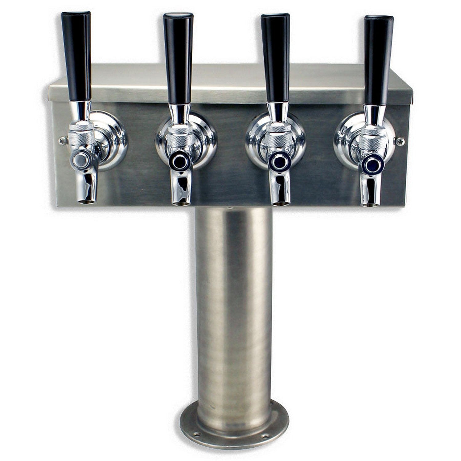 4 Faucet T Beer Tower - Brushed Stainless Steel - Canadian Homebrewing Supplier - Free Shipping - Canuck Homebrew Supply