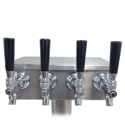 4 Faucet T Beer Tower - Brushed Stainless Steel - Canadian Homebrewing Supplier - Free Shipping - Canuck Homebrew Supply