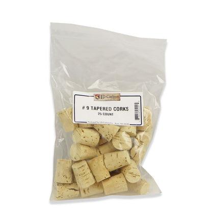 Tapered Wine Corks - No. 9 - 25 per bag