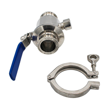 1.5" Tri Clamp Quick Clean Ball Valve - Tri Clover Sanitary Stainless Steel Fitting -  Canuck Homebrew Supply, Canada