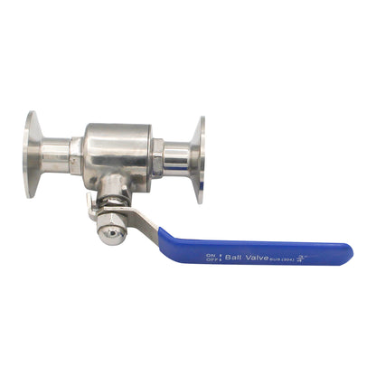 1.5" Tri Clamp Compact 2-Piece Ball Valve - Tri Clover Sanitary Stainless Steel Fitting