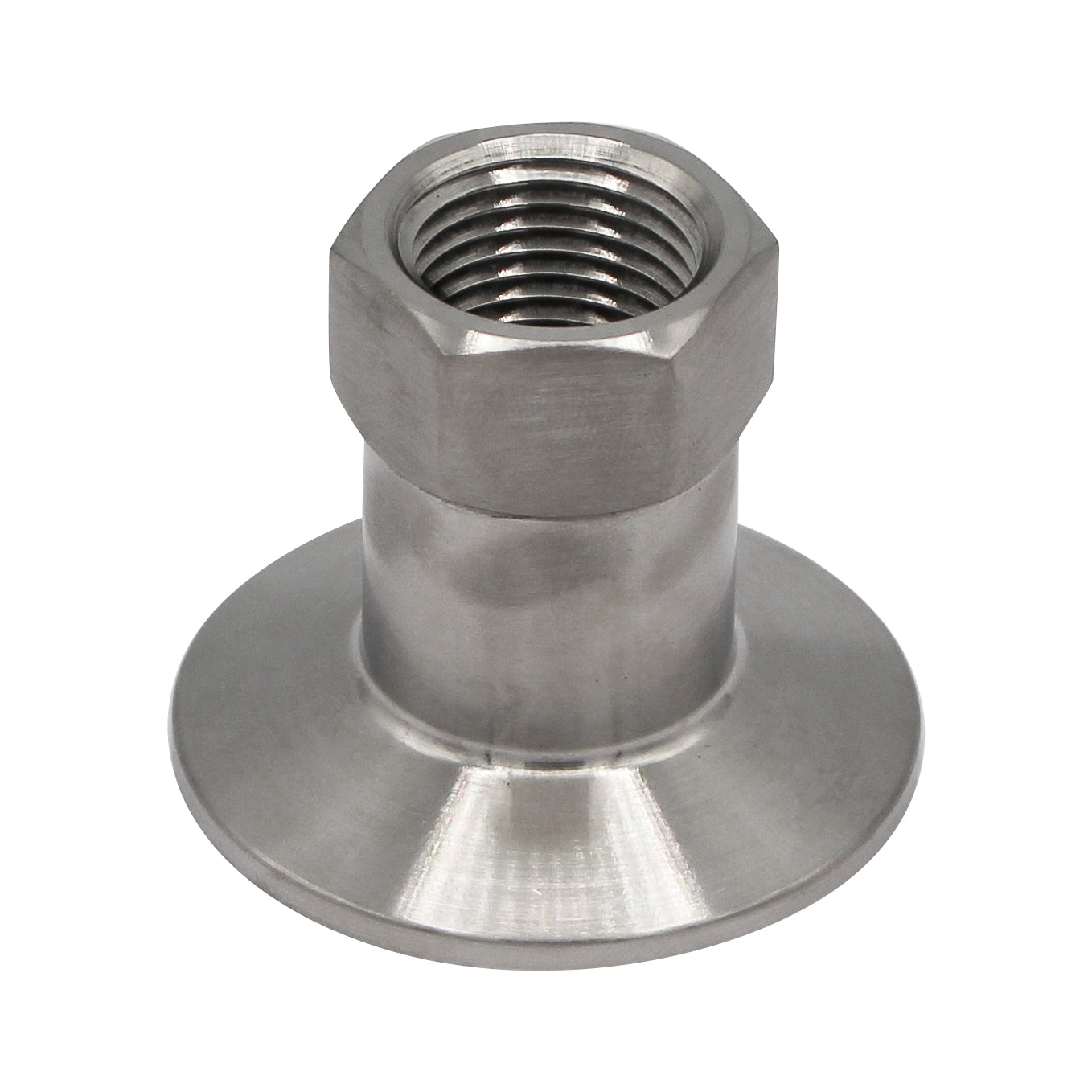 Stainless Steel Heavy Duty 1.5" Tri-Clover to 1/2" Female NPT