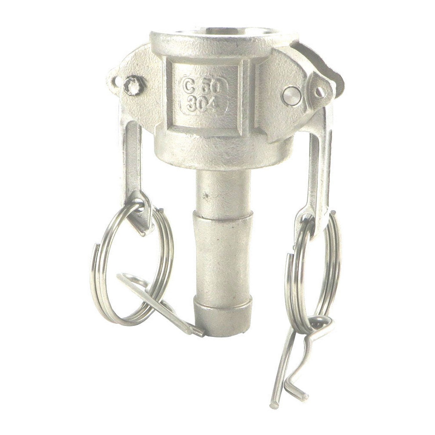 Stainless Steel Type C High Flow Camlock - 5/8" Barb to Female Camlock