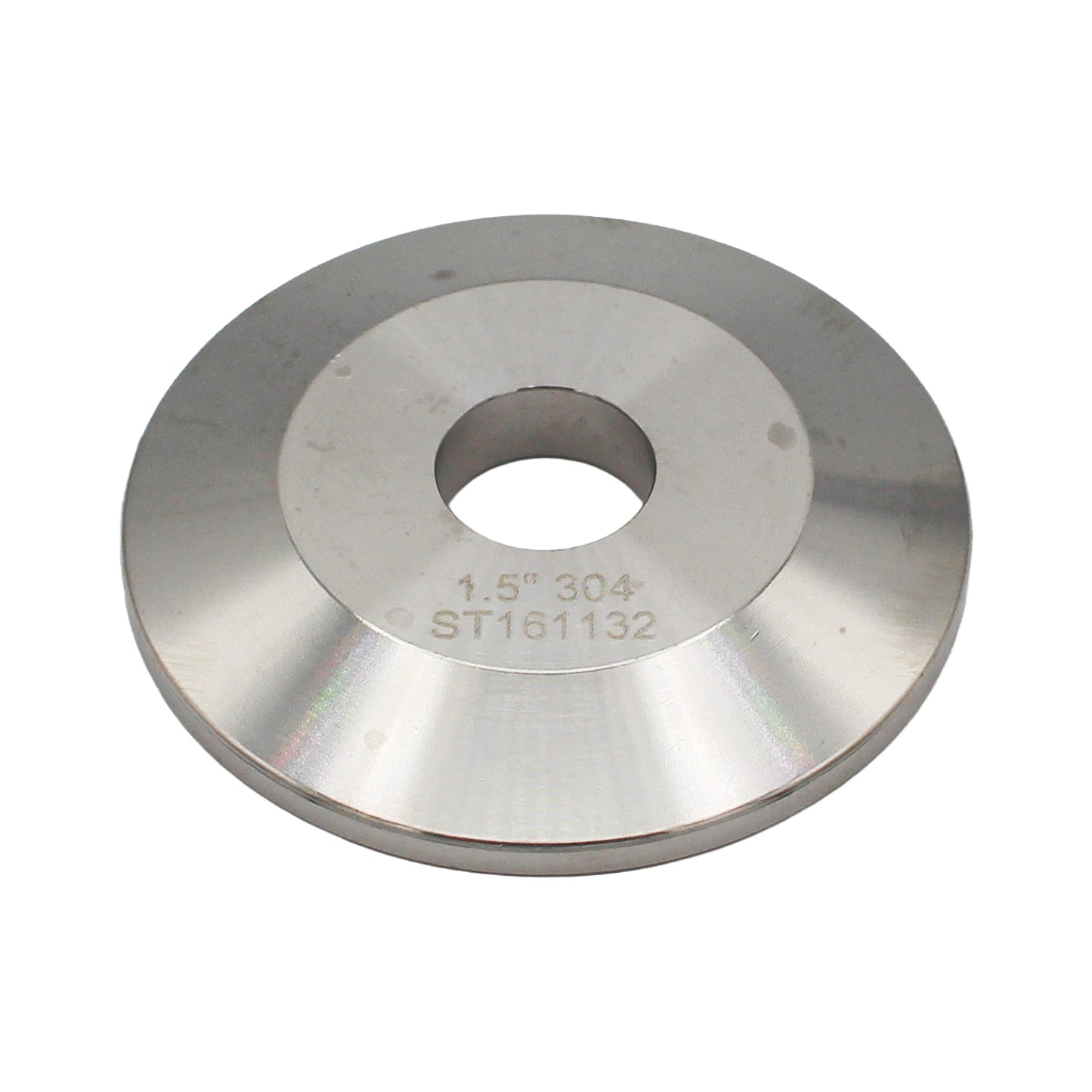 1.5" Tri Clamp End Cap with 1/2" Cutout - Tri Clover Sanitary Stainless Steel Fitting