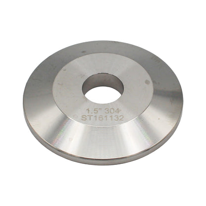 1.5" Tri Clamp End Cap with 1/2" Cutout - Tri Clover Sanitary Stainless Steel Fitting