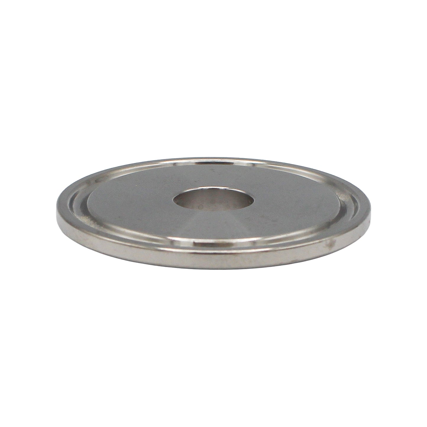 1.5" Tri Clamp End Cap with 1/2" Cutout - Tri Clover Sanitary Stainless Steel Fitting