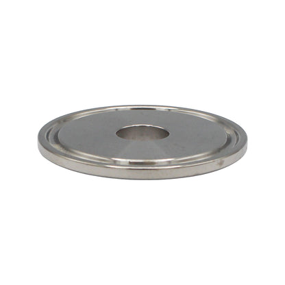 1.5" Tri Clamp End Cap with 1/2" Cutout - Tri Clover Sanitary Stainless Steel Fitting