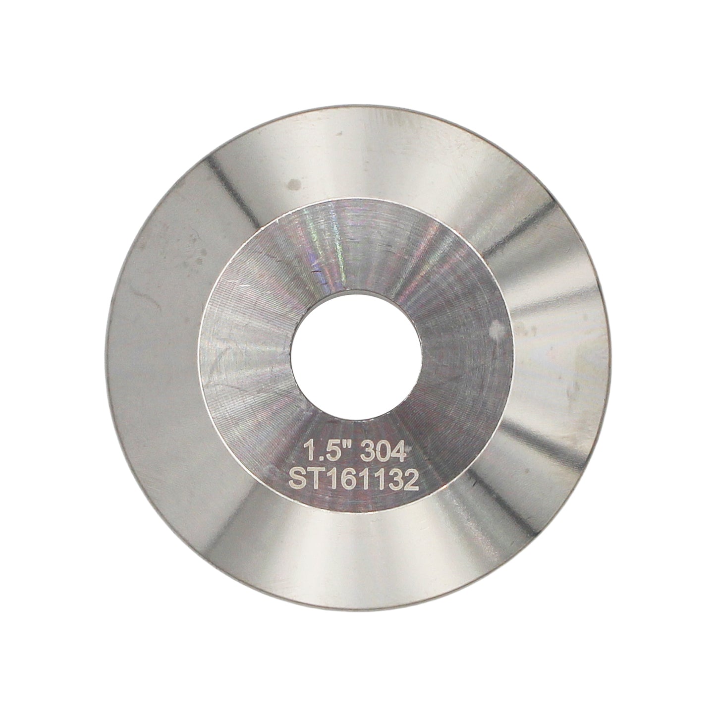 1.5" Tri Clamp End Cap with 1/2" Cutout - Tri Clover Sanitary Stainless Steel Fitting