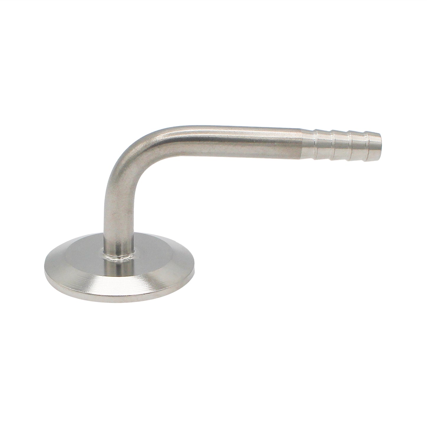 Tri-Clover Stainless Steel 3/8" Hose Barb - 90° 1.5" TC Fitting -  Canuck Homebrew Supply, Canada