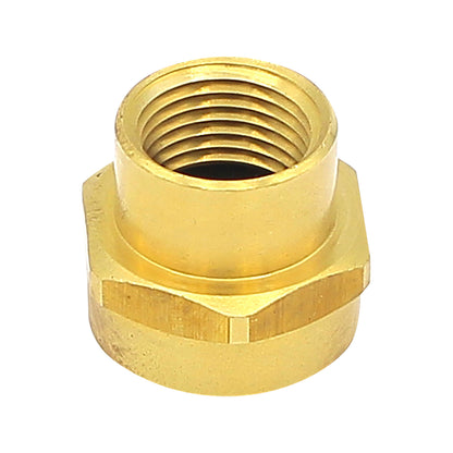 Brass 3/4" Female Garden Hose to 1/2" Female NPT with Hex Nut