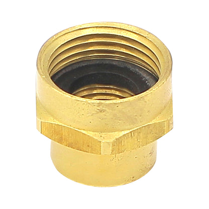 Brass 3/4" Female Garden Hose to 1/2" Female NPT with Hex Nut