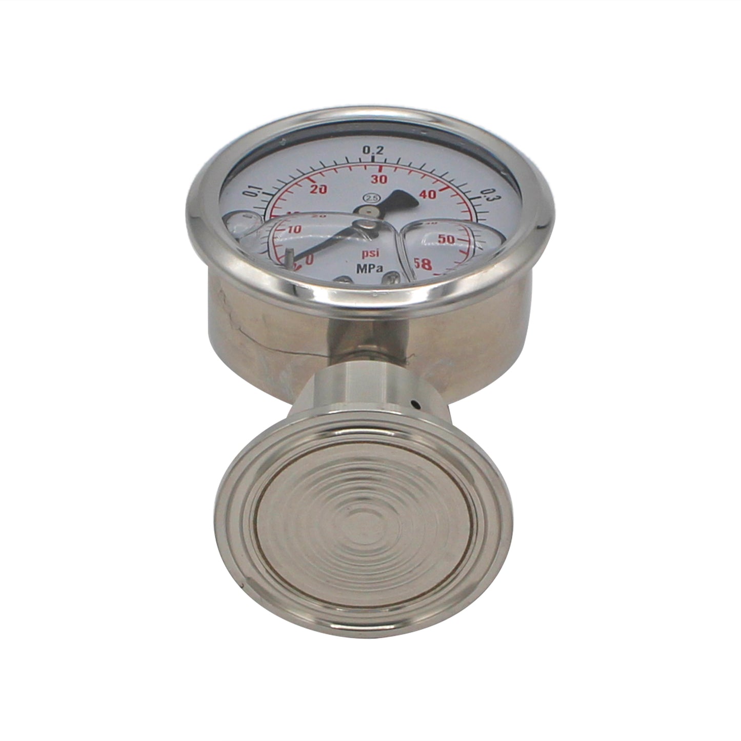 Tri Clover Pressure Gauge - 1.5" TC 0-60 PSI -  Canuck Homebrew Supply, Canada