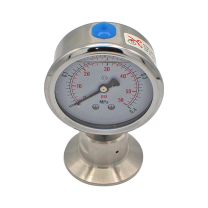 Tri Clover Pressure Gauge - 1.5" TC 0-60 PSI -  Canuck Homebrew Supply, Canada