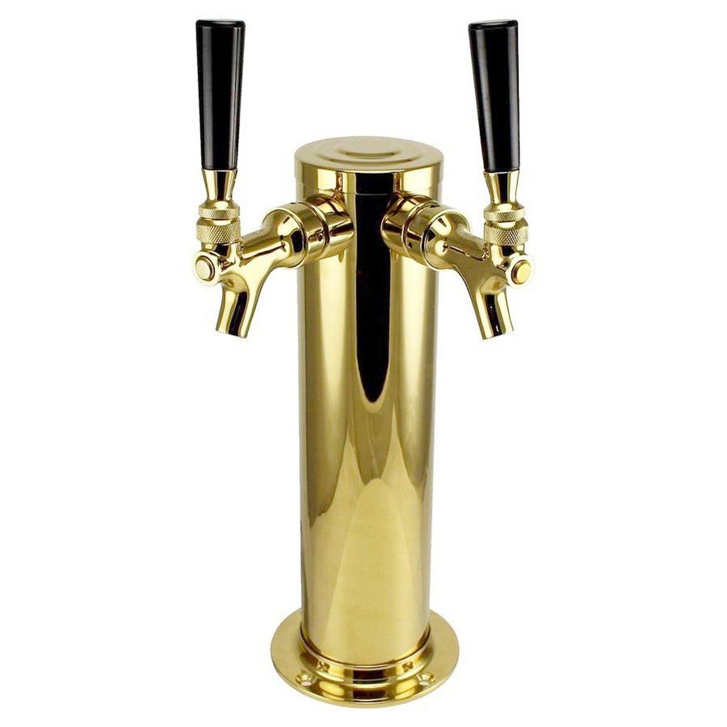 Polished Brass Double Faucet Beer Tower - Canadian Homebrewing Supplier - Free Shipping - Canuck Homebrew Supply