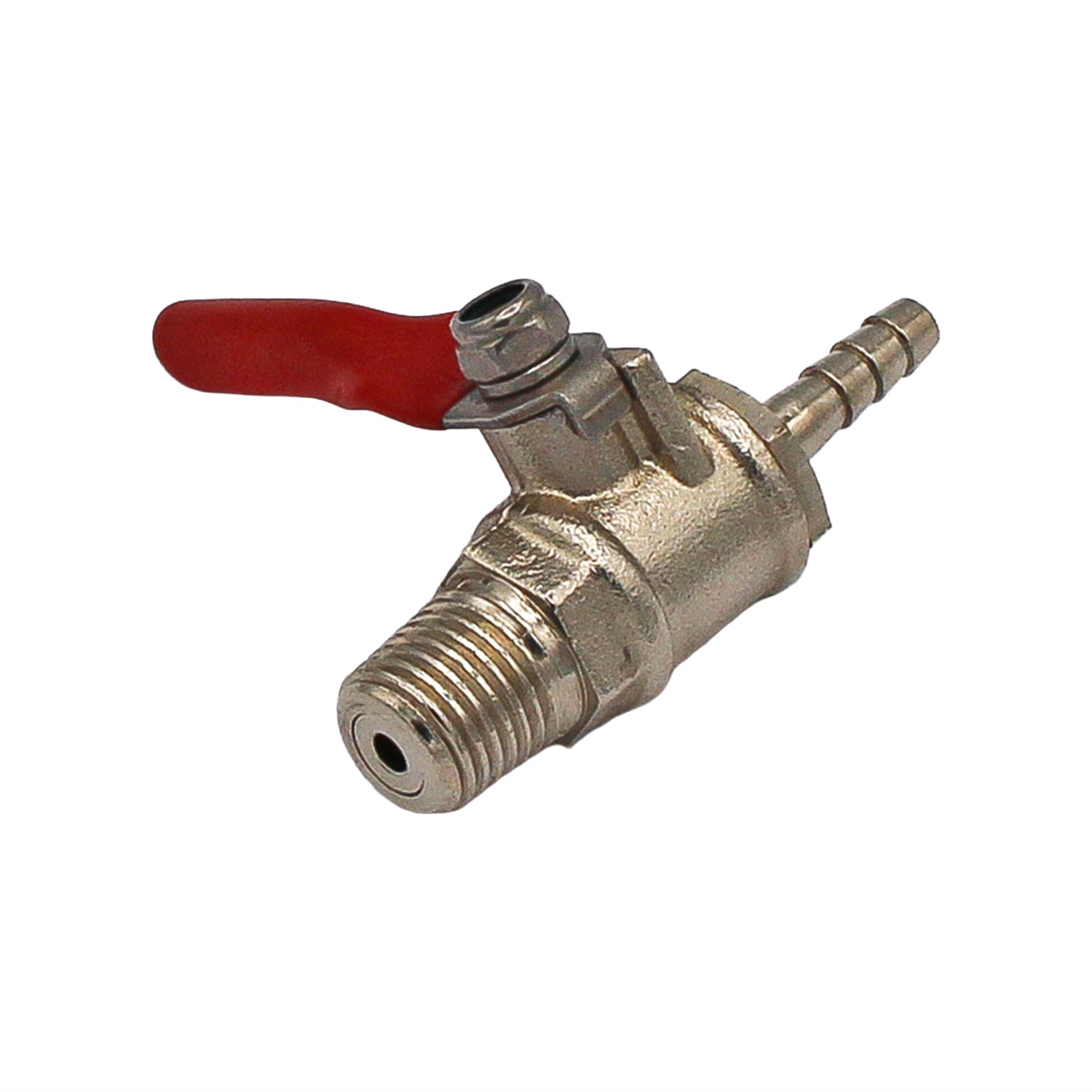 Gas Shut Off Valve with Check - 3/16" Barb to 1/4" MFL -  Canuck Homebrew Supply, Canada