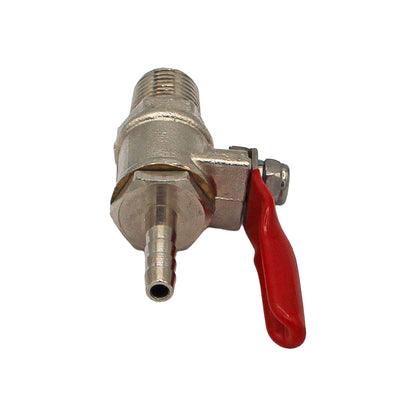 Gas Shut Off Valve with Check - 3/16" Barb to 1/4" MFL -  Canuck Homebrew Supply, Canada