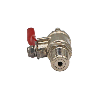 Gas Shut Off Valve with Check - 3/16" Barb to 1/4" MFL -  Canuck Homebrew Supply, Canada