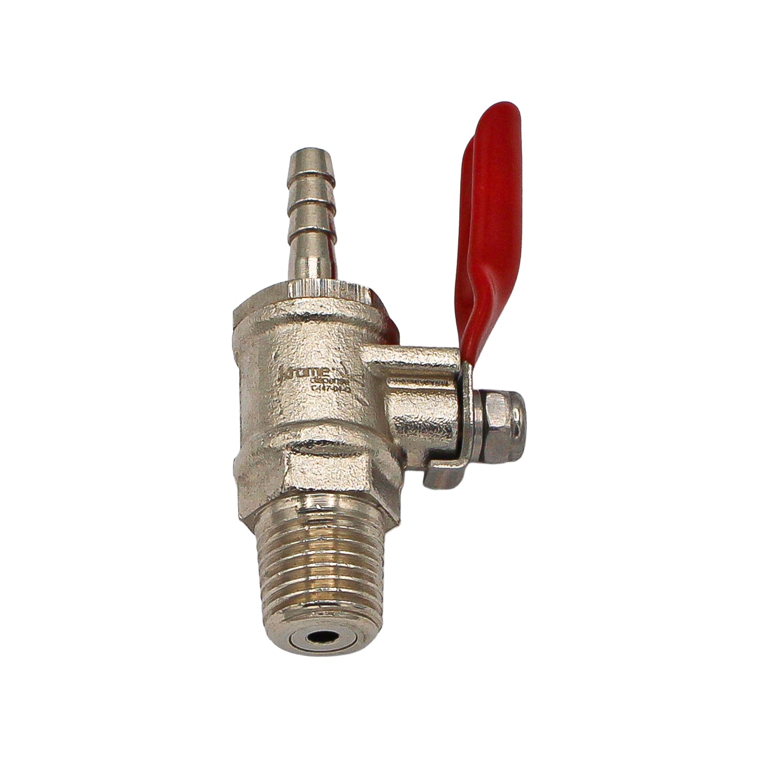 Gas Shut Off Valve with Check - 3/16" Barb to 1/4" MFL -  Canuck Homebrew Supply, Canada