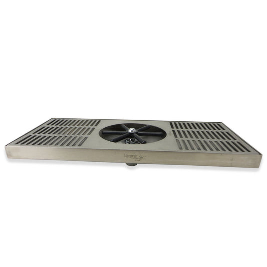 Stainless Steel Surface Mount Spray Glass Rinser - with Drain 15" x 7 1/2" x 1" - Canadian Homebrewing Supplier - Free Shipping - Canuck Homebrew Supply