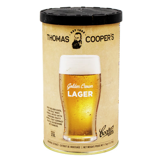 Thomas Cooper's Golden Crown Lager Beer Recipe Kit