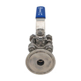 Ss Brewtech Stainless Steel 1.5" TC to 1/2" Female NPT 3-Piece Ball Valve