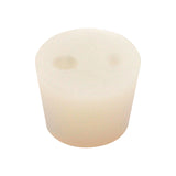 Drilled No. 6.5 Silicone Stopper w/ 2 Holes