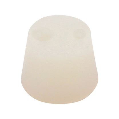 Drilled No. 6.5 Silicone Stopper w/ 2 Holes