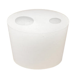 Drilled No. 6.5 Silicone Stopper w/ 2 Holes