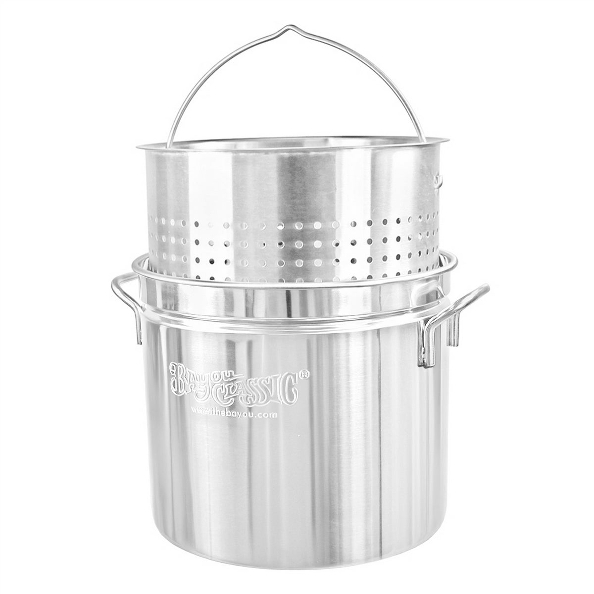 Bayou Classic Stainless Steel Stock Pot With Basket - 24 Qt. [1124]