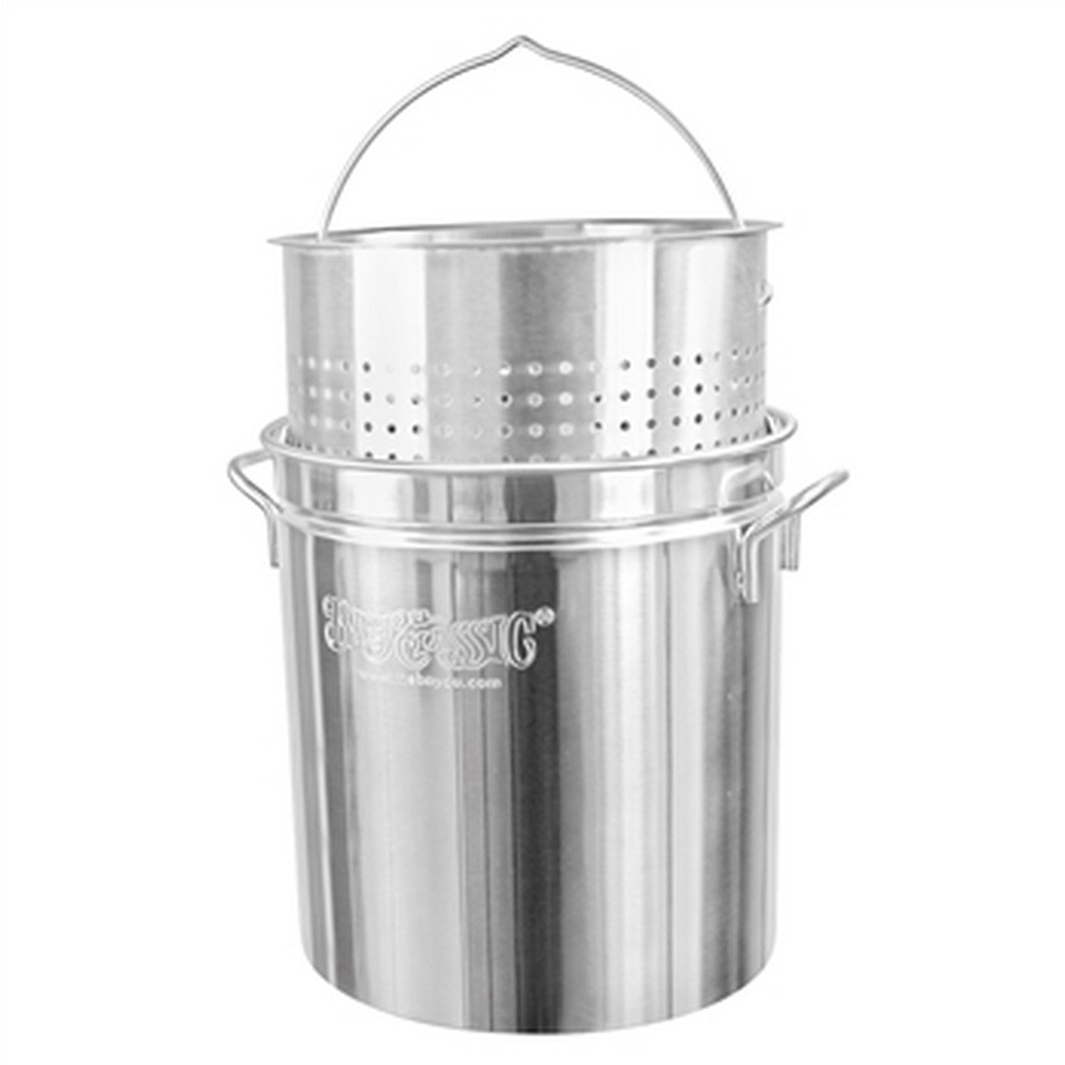 Bayou Classic Stainless Steel Stock Pot With Basket - 36 Qt. 