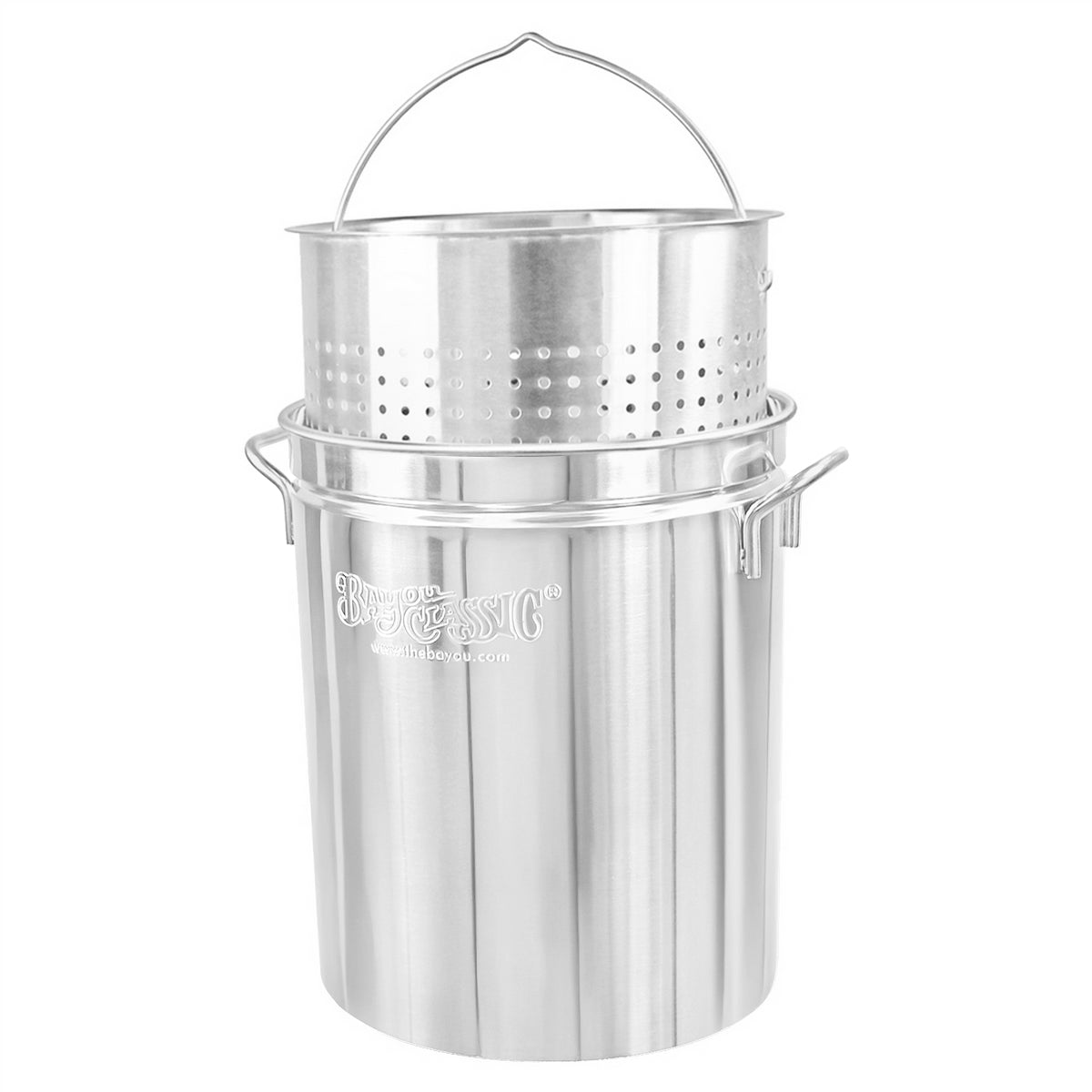 Bayou Classic Stainless Steel Stock Pot With Basket - 44 Qt. [1144]
