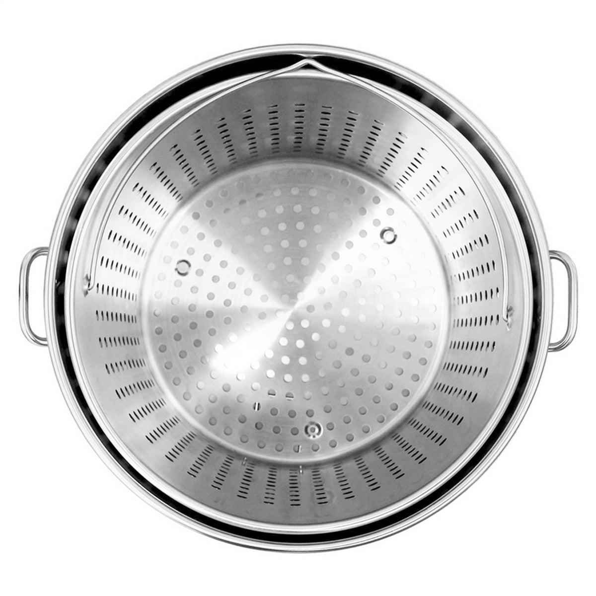 Bayou Classic Stainless Steel Stock Pot With Basket - 62 Qt. [1162]