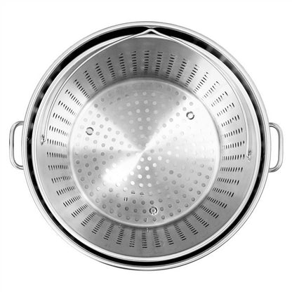 Bayou Classic Stainless Steel Stock Pot With Basket - 62 Qt. [1162]