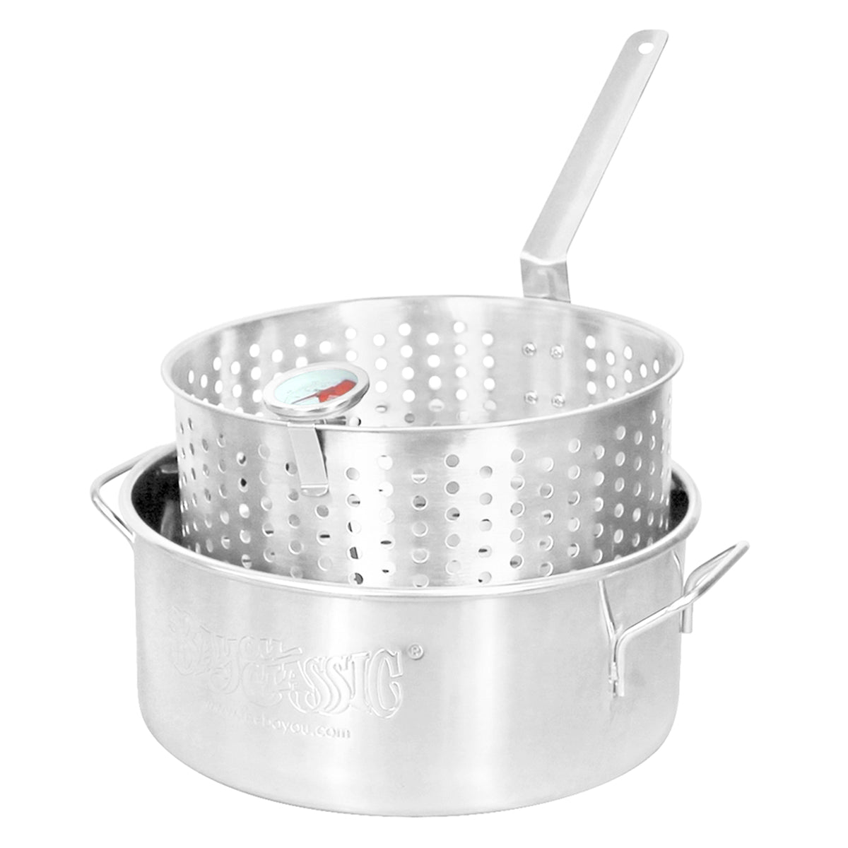 Bayou Classic Stainless Steel Deep Fry Pot With Basket - 10 Qt. [1101]