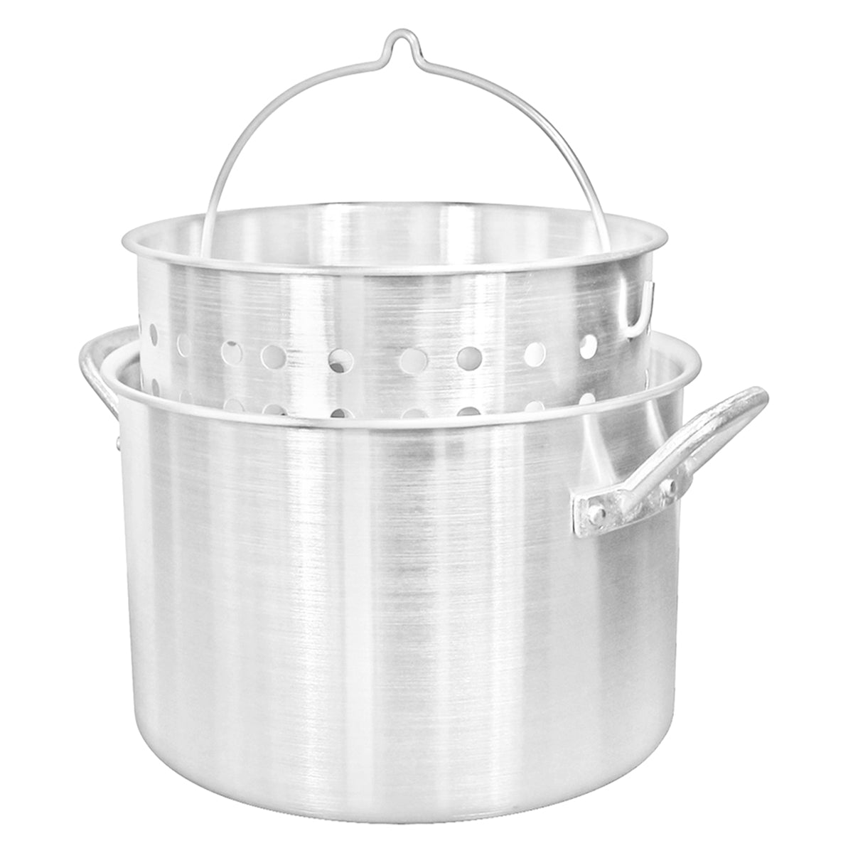 Bayou Classic Aluminum Stock Pot With Basket - 20 Qt. [4020]