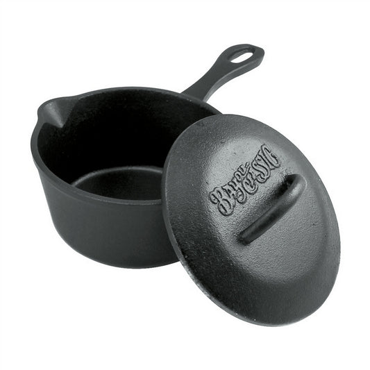 Bayou Classic Cast Iron Covered Sauce Pan With Lid - 2.5 Qt. [7448]