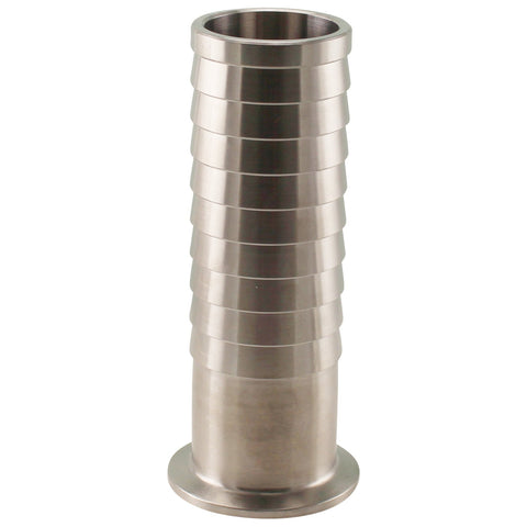 Stainless Steel Tri-Clover Hose Barb - 1.5” TC to 1.5” Barb