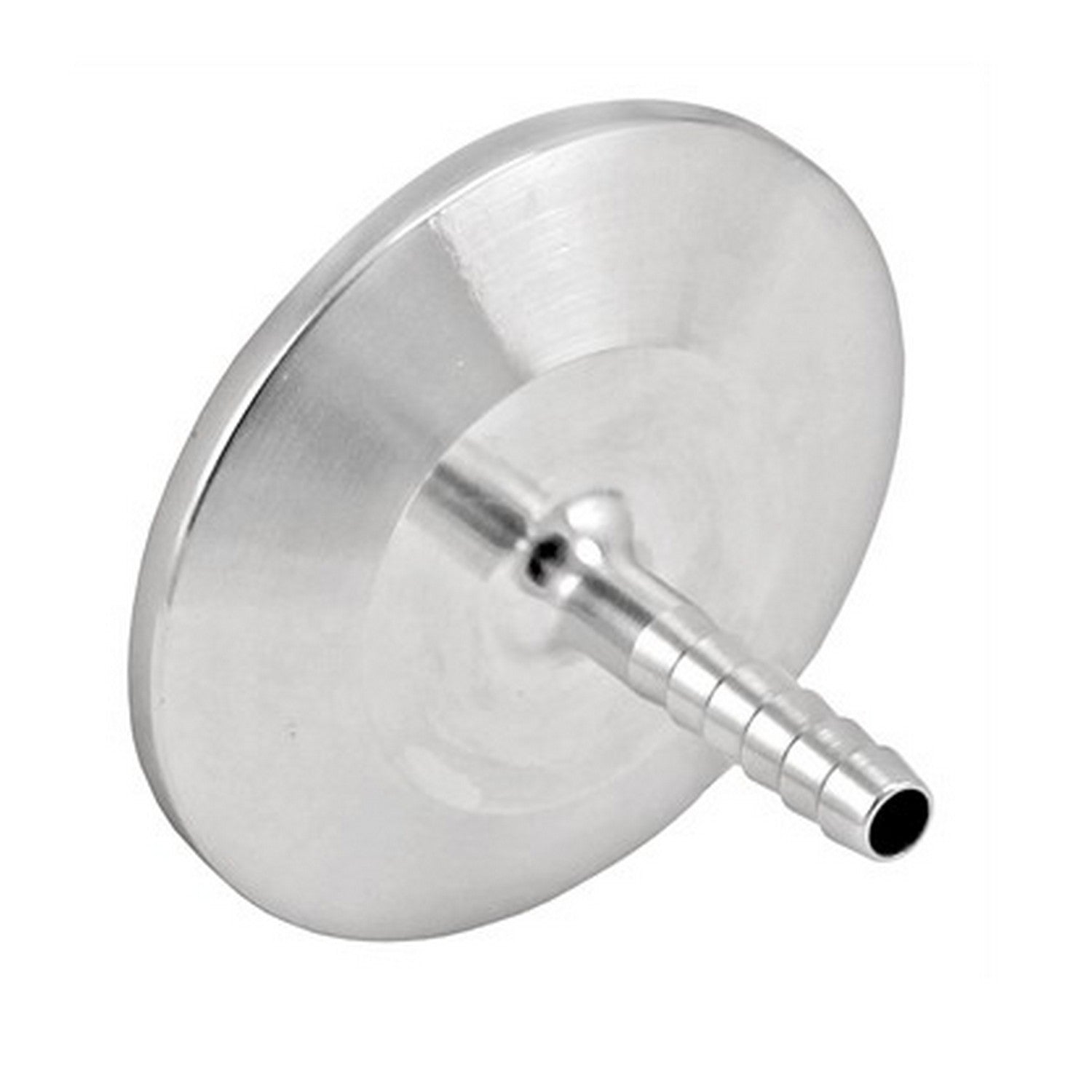 Stainless Steel Tri-Clover Cap w/ 1/4” Barb – 2” TC
