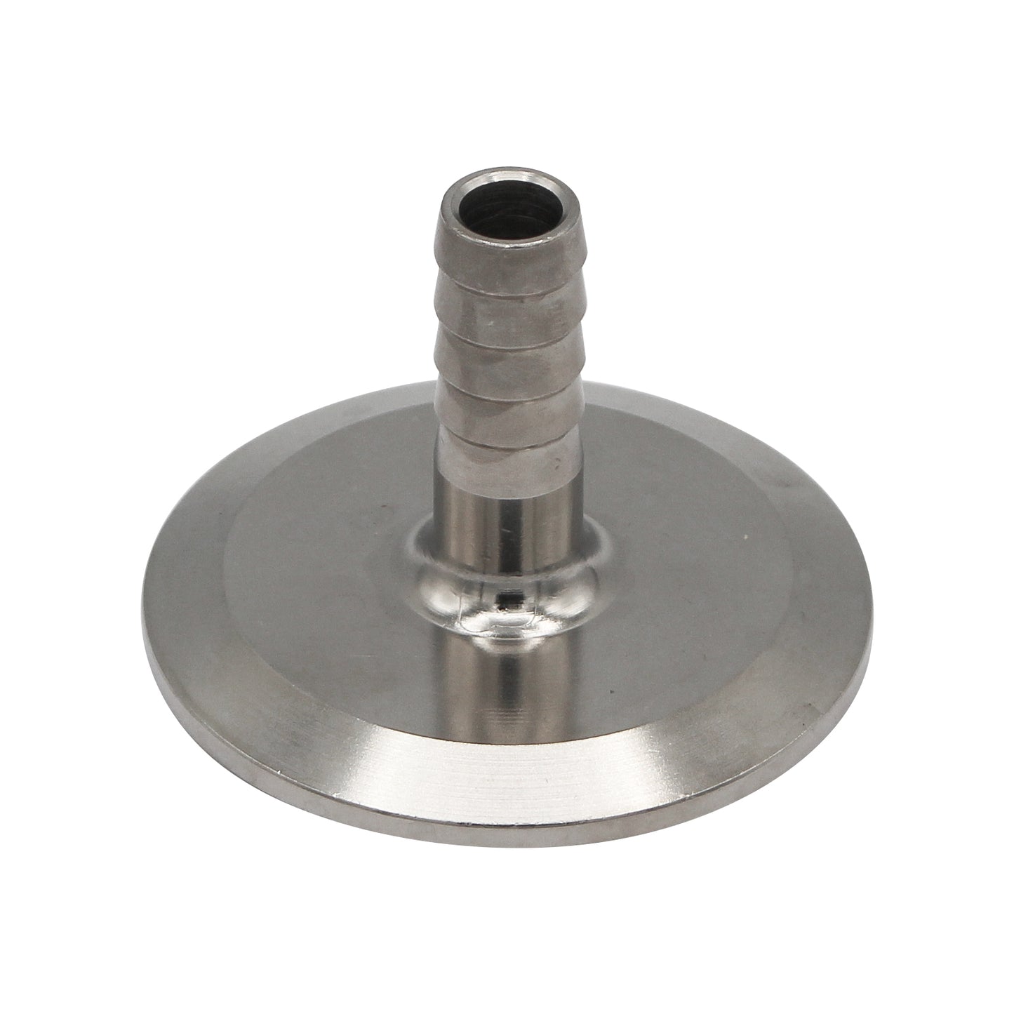 Stainless Steel Tri-Clover Barbed Fitting - 1/2" Barb to 2" TC