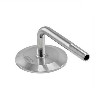 Stainless Steel Tri-Clover Cap w/ 3/8” 90° Barb