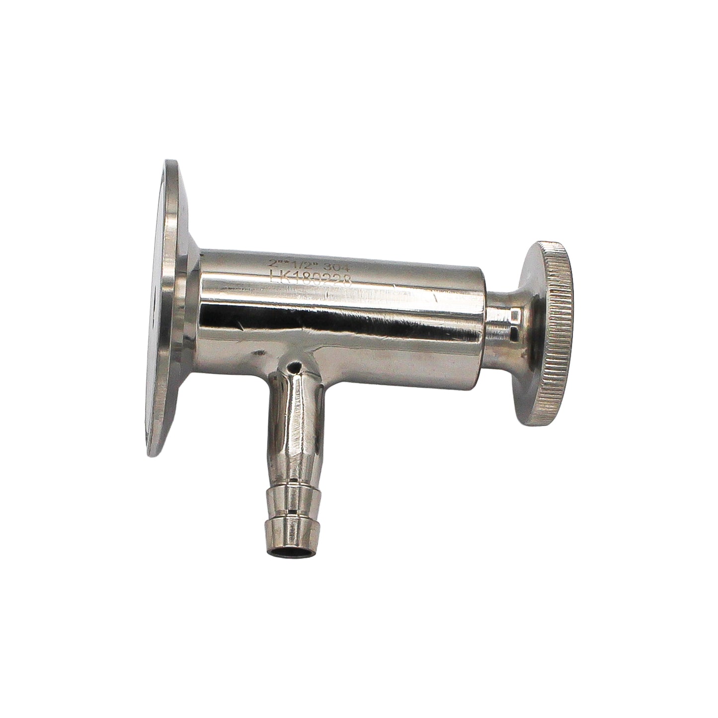 2" Tri Clamp Sample Valve with 1/2" OD Barb - Tri Clamp Sanitary Stainless Steel Fitting -  Canuck Homebrew Supply, Canada